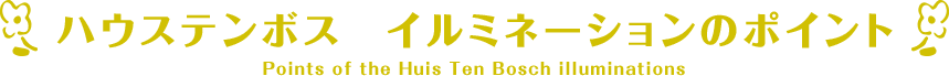 ハウステンボス イルミネーションのポイント